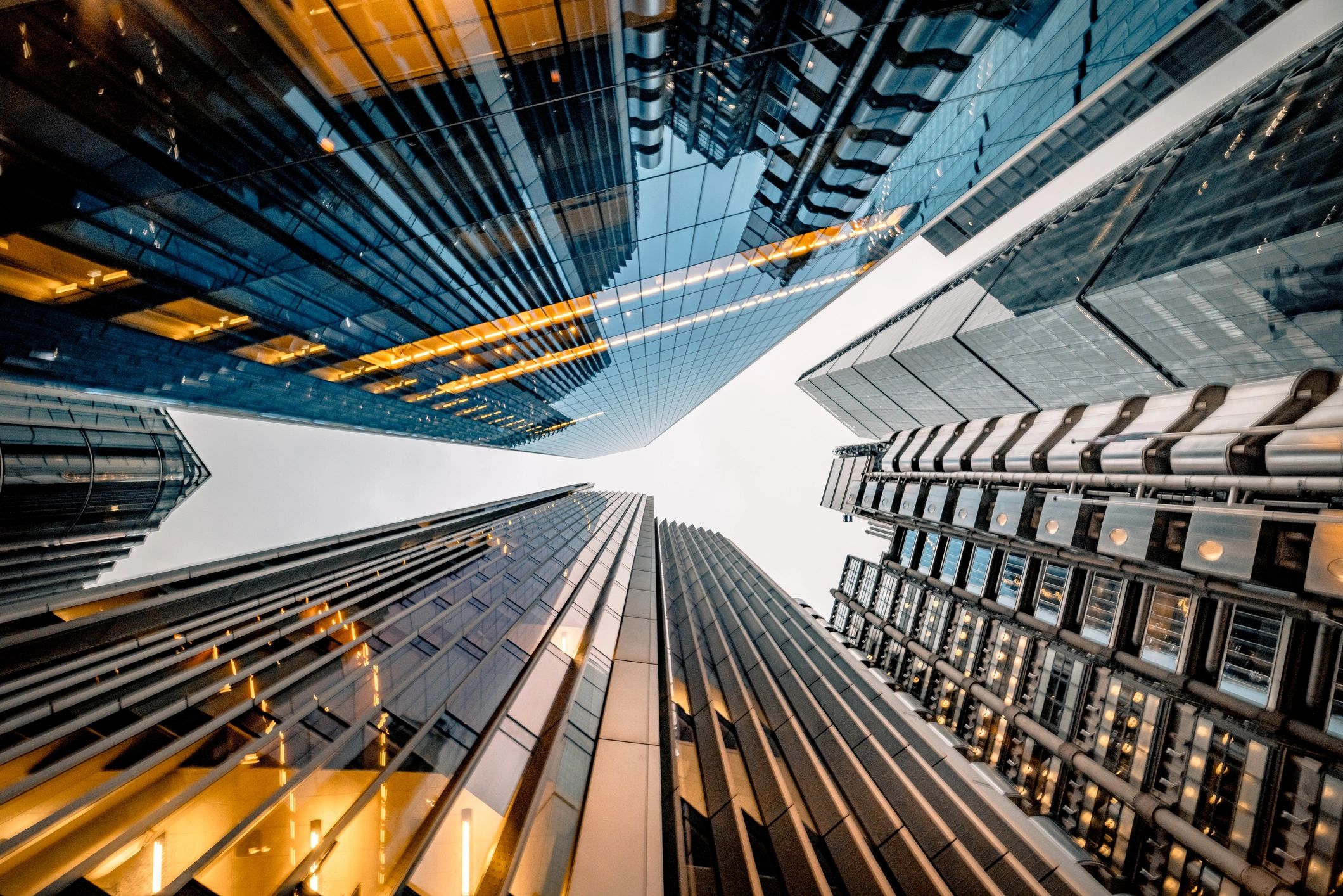 Contemporary office towers representing a modern financial platform